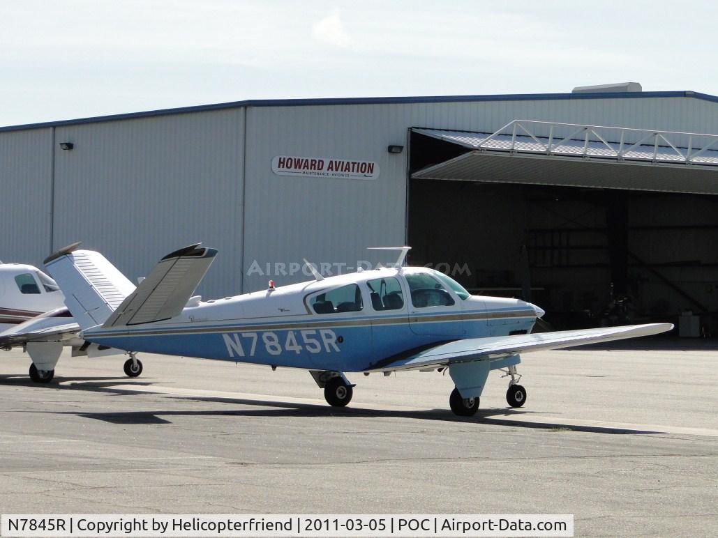 N7845R, 1968 Beech V35A Bonanza C/N D-8908, Parked at Howard Aviation