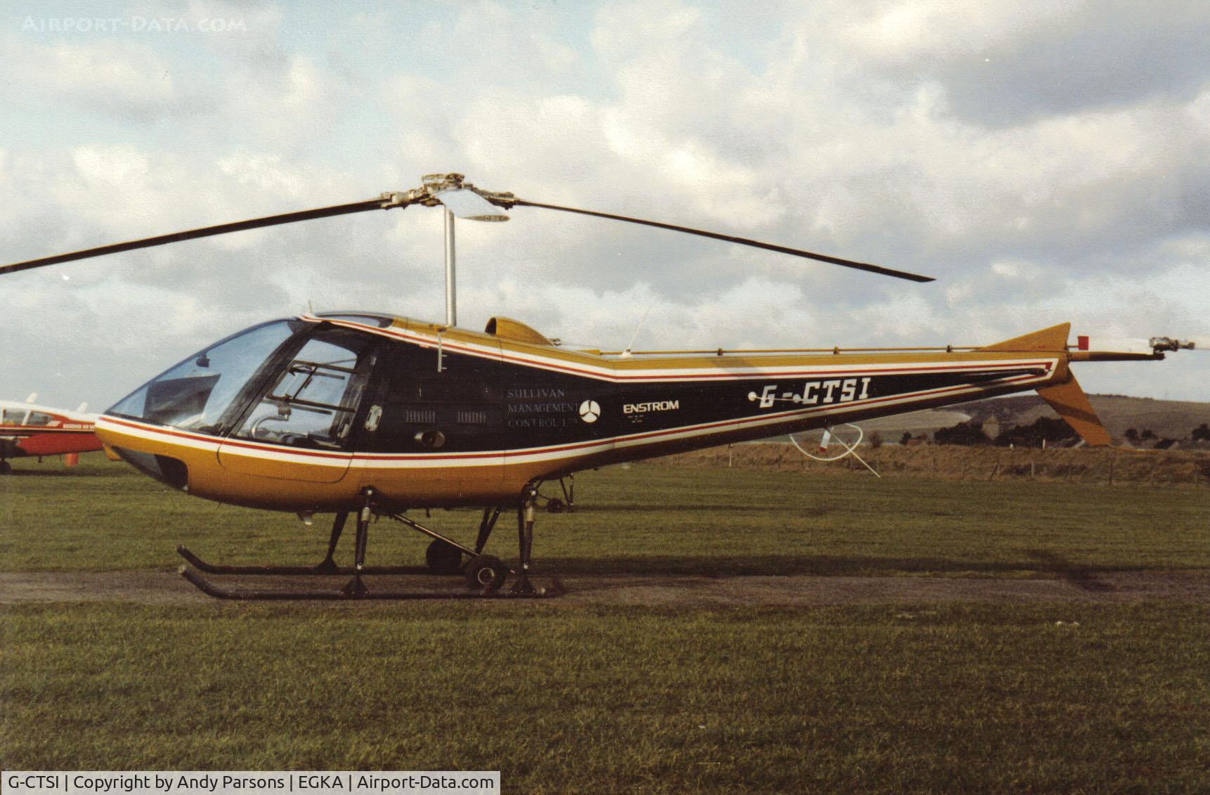 G-CTSI, 1980 Enstrom 280C-UK Shark C/N 1202, At Shoreham (scanned print)