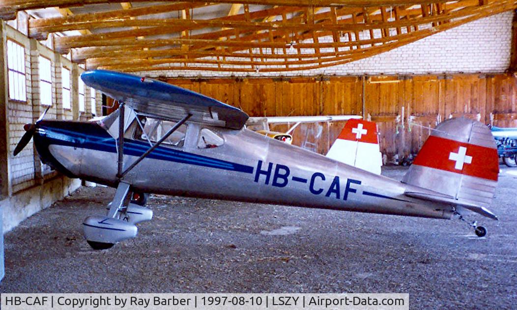 HB-CAF, 1947 Cessna 140 C/N 12839, Cessna 140 [12839] Porrentruy~HB 10/08/1997.