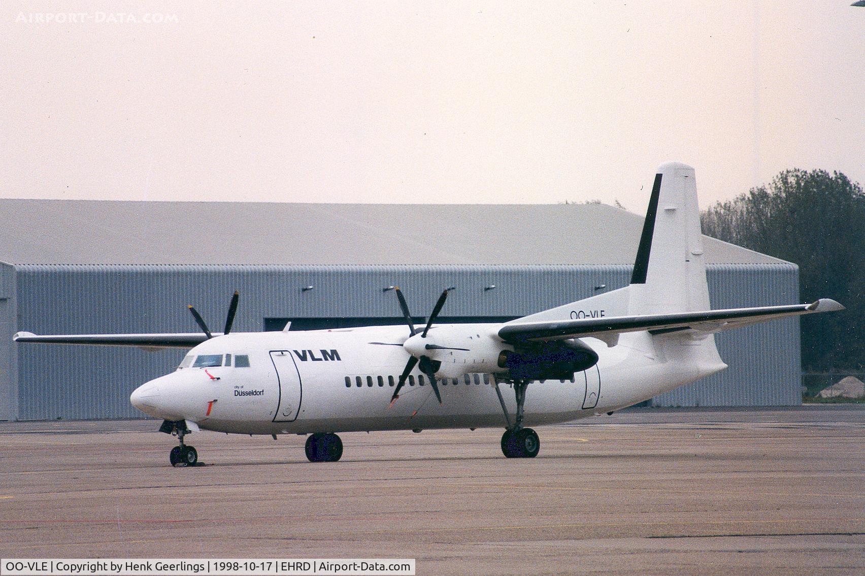 OO-VLE, 1988 Fokker 50 C/N 20132, VLM , All white ecept the company name