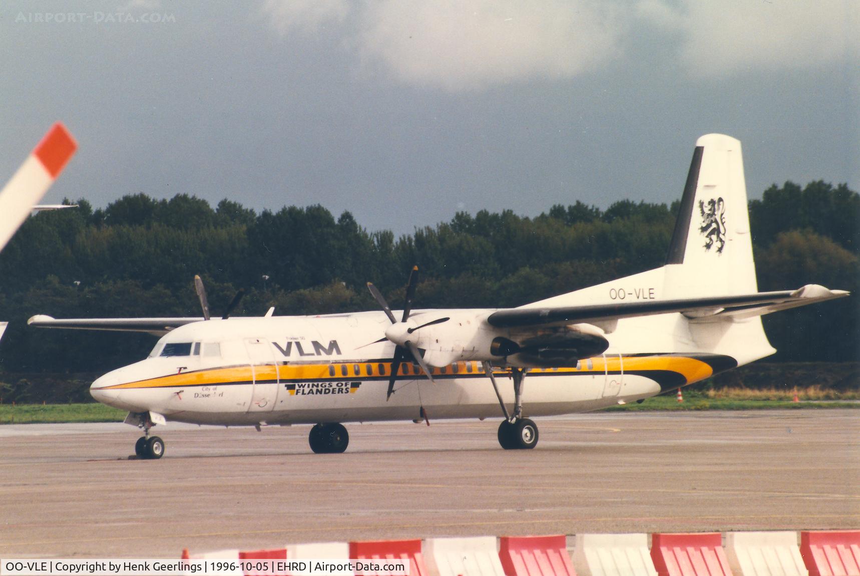 OO-VLE, 1988 Fokker 50 C/N 20132, VLM
