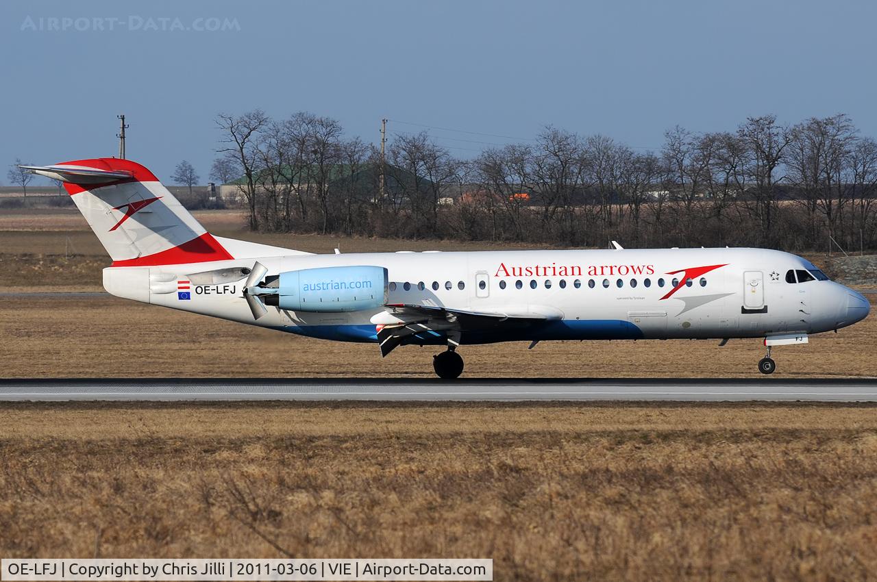 OE-LFJ, 1995 Fokker 70 (F-28-0070) C/N 11532, Austrian Airlines