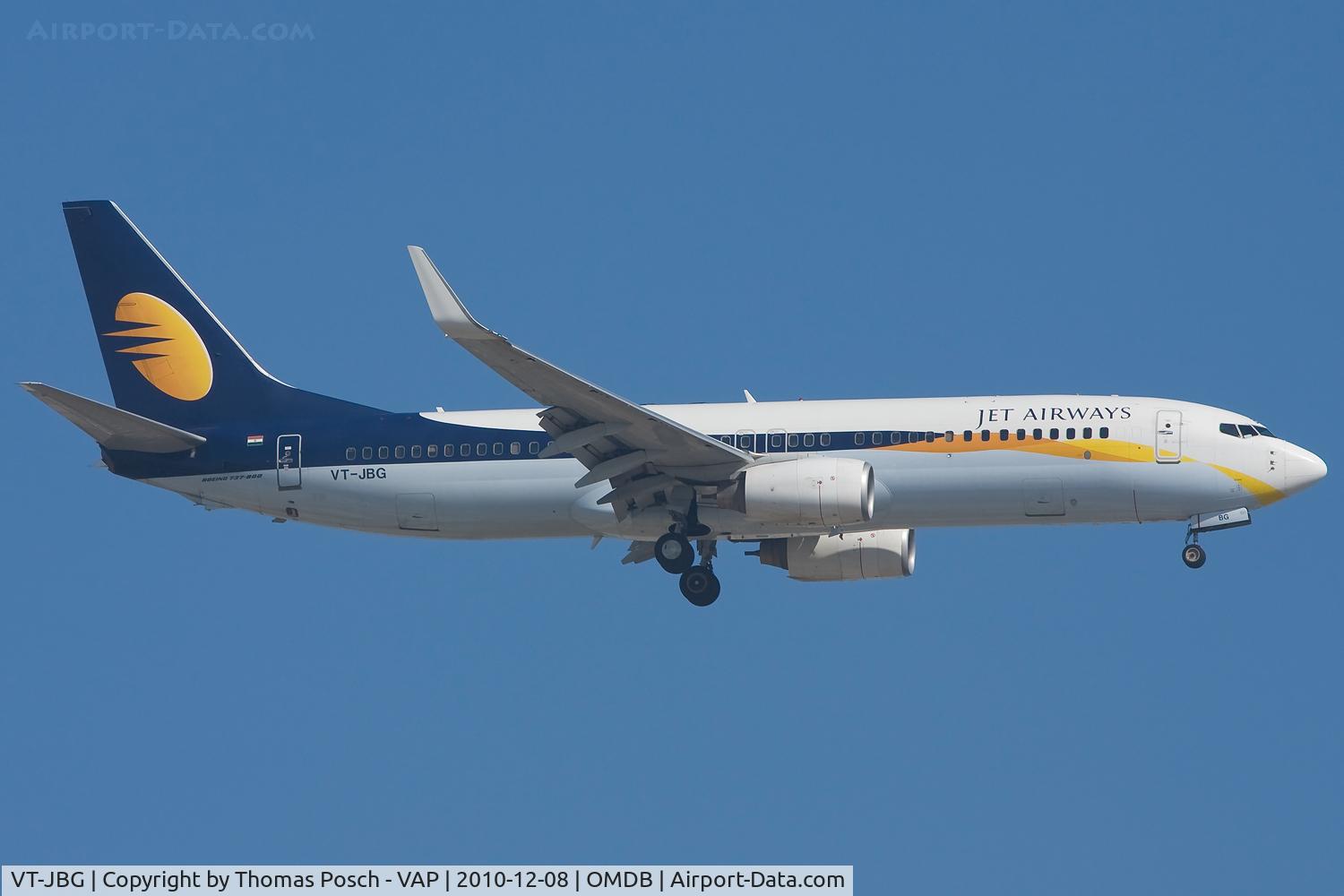 VT-JBG, 2008 Boeing 737-8AL C/N 35083, Jet Airways