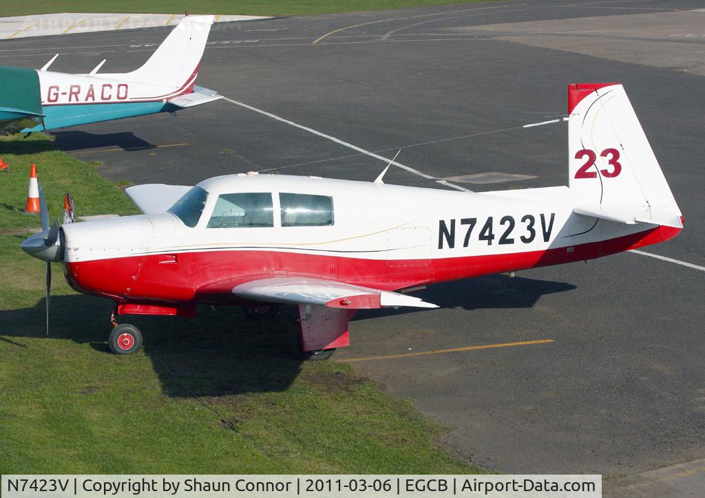 N7423V, 1975 Mooney M20E C/N 21-1163, Monney M.20E (c/n 21.1163). Privately operated.