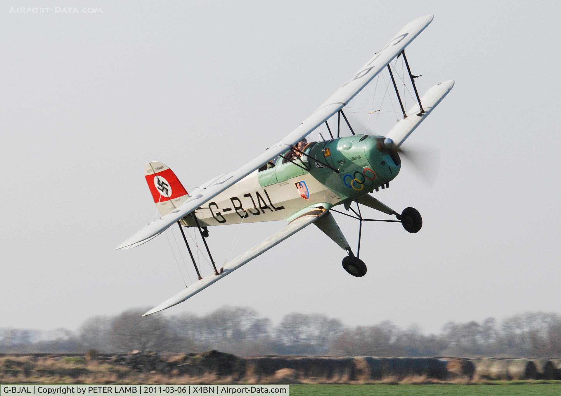 G-BJAL, 1957 Bucker 1-131E Jungmann C/N 1028, Photo taken at Breighton E.Yorks