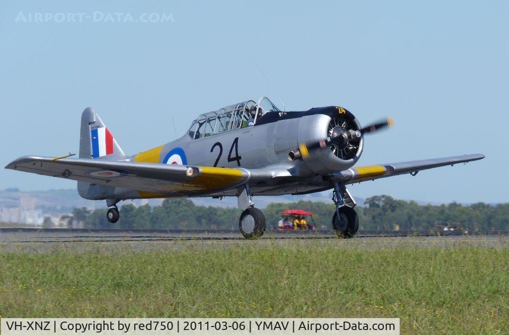 VH-XNZ, 1943 North American AT-6D Harvard III C/N 88-13188 (41-33396), Harvard at Avalon International Air Show 2011
