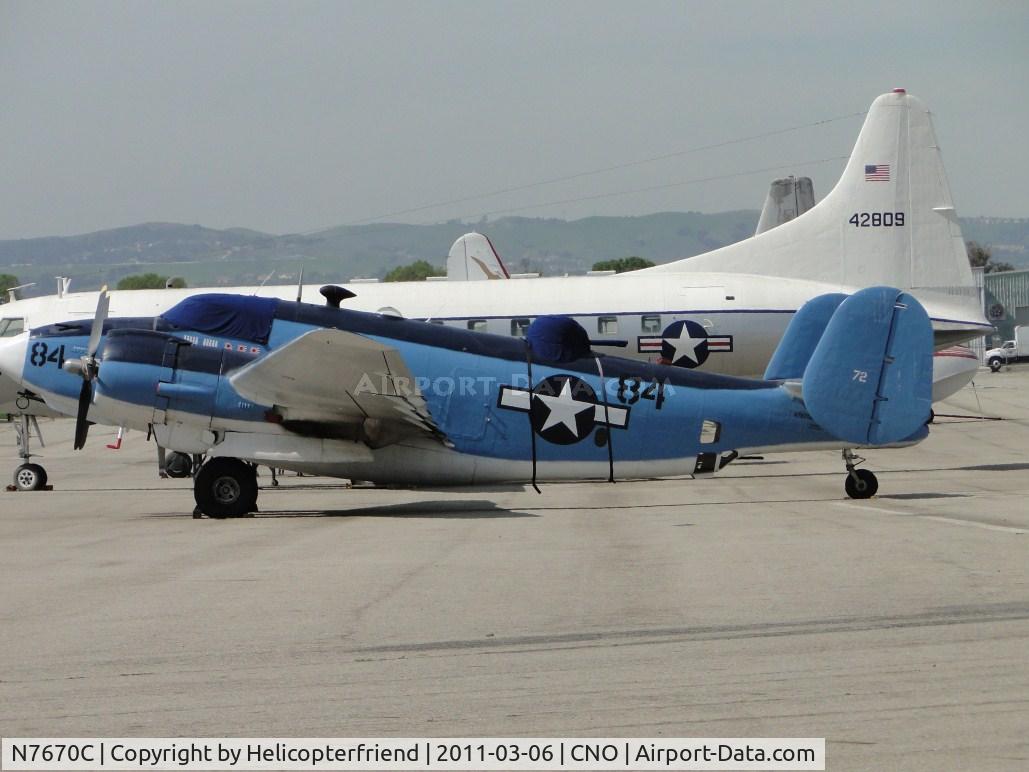 N7670C, 1945 Lockheed PV-2 Harpoon C/N 15-1438, Parked at the hanger