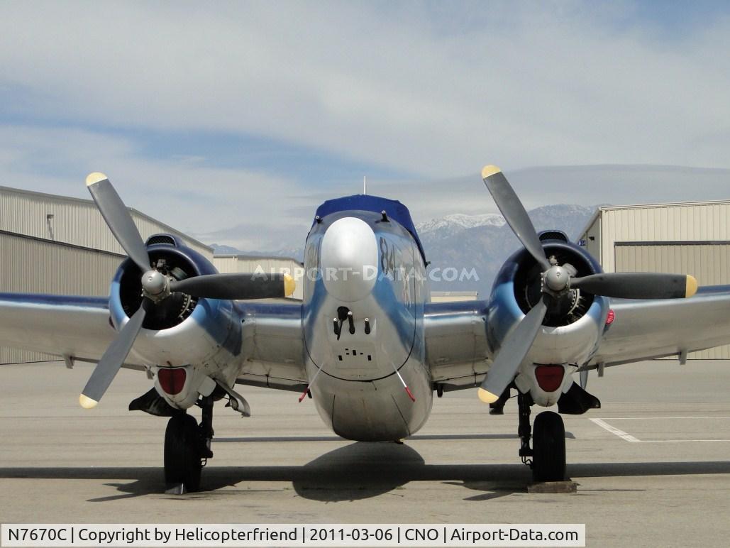 N7670C, 1945 Lockheed PV-2 Harpoon C/N 15-1438, Looking right at you with 2 P & W R-2800 SERIES and some 3 cannons