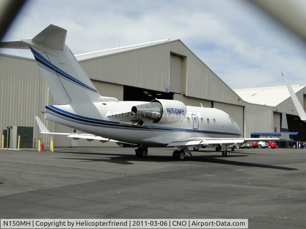 N150MH, 1984 Canadair Challenger 601 (CL-600-2A12) C/N 3021, Parked off the Kibal Street side of Chino Airport