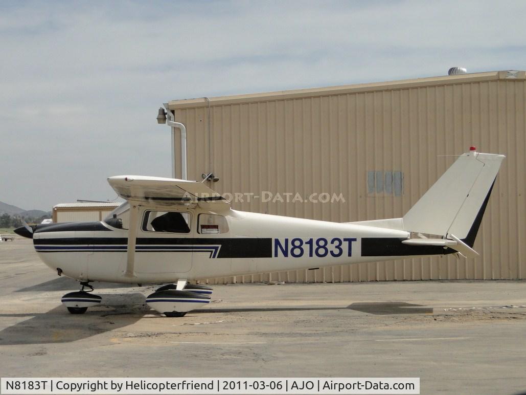 N8183T, 1960 Cessna 175B Skylark C/N 17556883, Parked next to a hanger