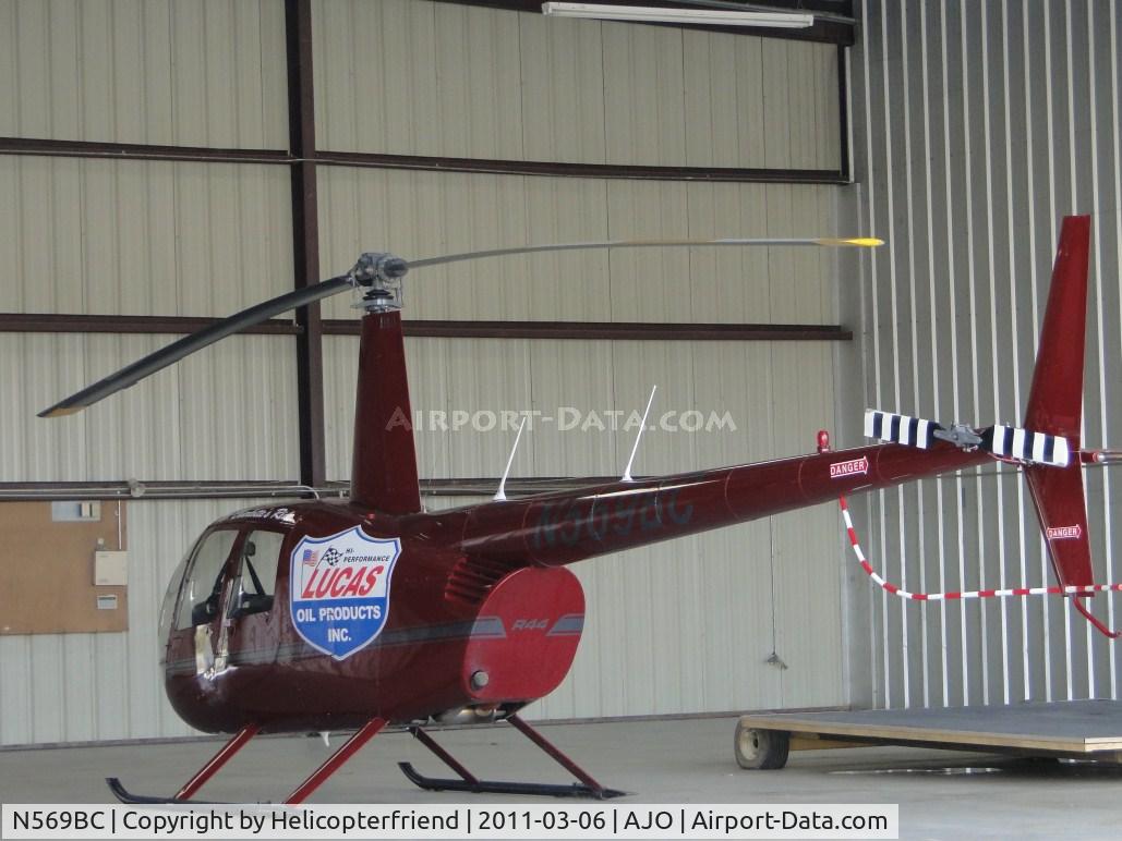 N569BC, 2006 Robinson R44 II C/N 11349, Parked in the hanger