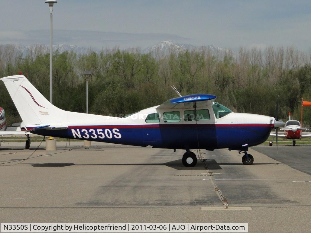 N3350S, 1969 Cessna 210J Centurion C/N 21059150, Parked and tied down