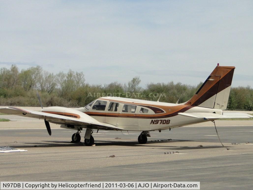 N97DB, 1978 Piper PA-34-200T Seneca II C/N 34-7870457, Tied down and parked