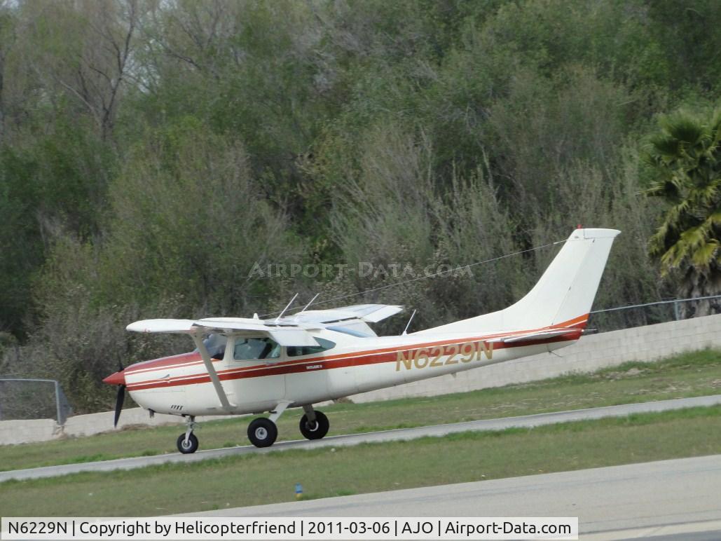 N6229N, 1980 Cessna T182 Skylane C/N 18267805, Just landed and rolling out