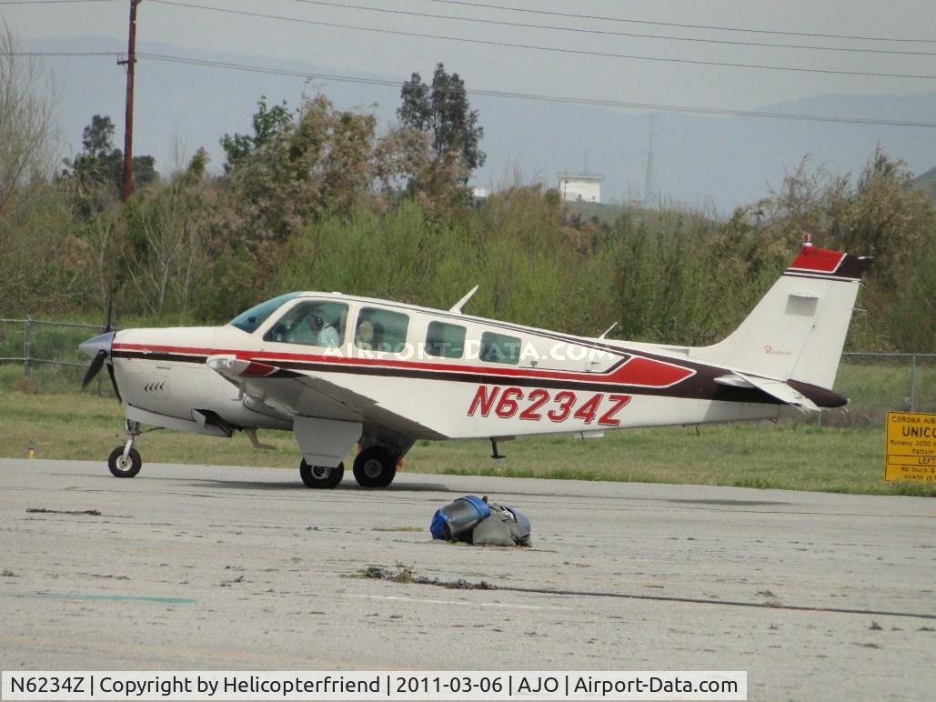 N6234Z, 1981 Beech A36 Bonanza 36 C/N E-1985, Going through pre-flight and waiting for permission to take off