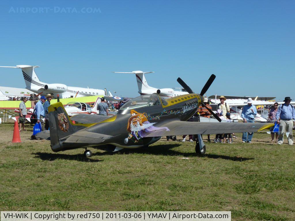 VH-WIK, Fighter Escort Wings Ltd TF51 C/N V288, This interestingly painted amateur built Mustang lookalike appeared at the Avalon Air Show 2011
