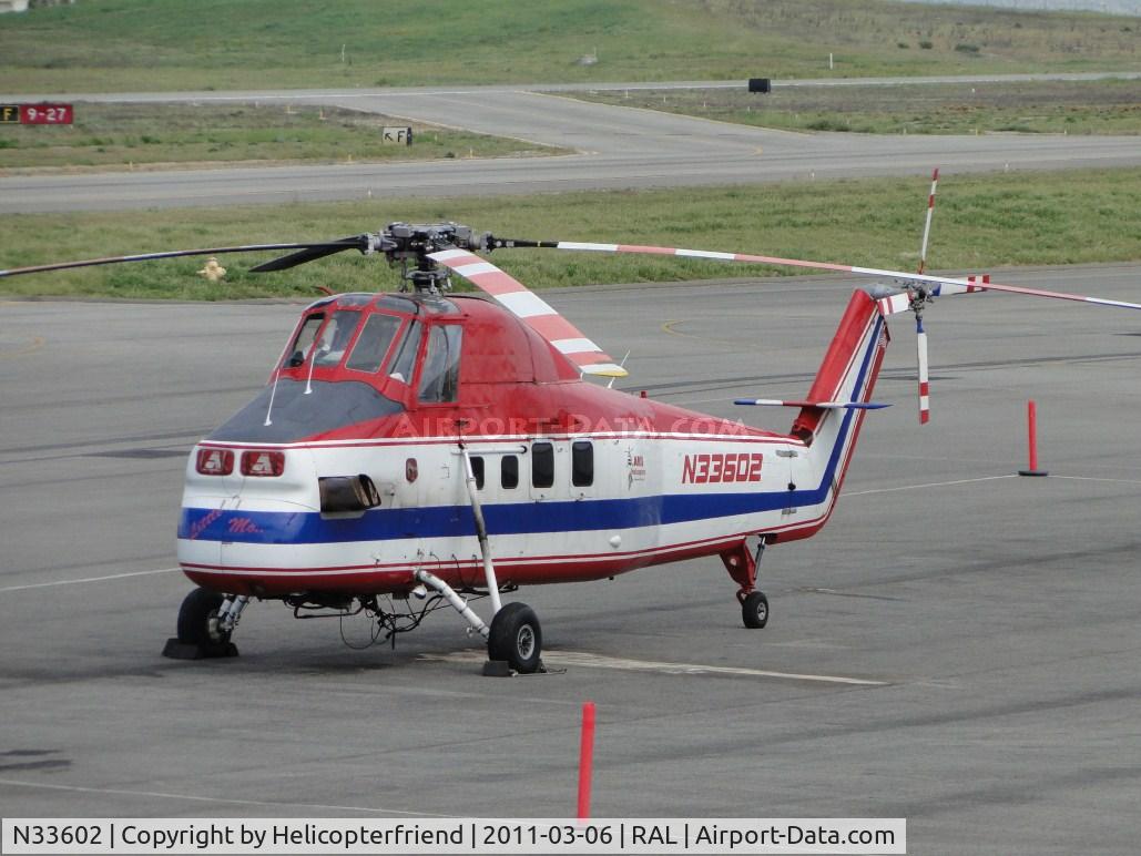 N33602, 1974 Sikorsky S-58ET C/N 58-727, Parked north of the Admin Bldg