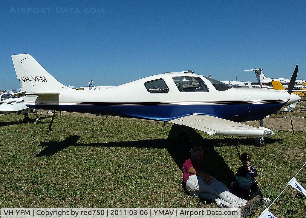 VH-YFM, 1996 Lancair IV C/N 160, This Lancair on static display at the Avalon Air Show 2011