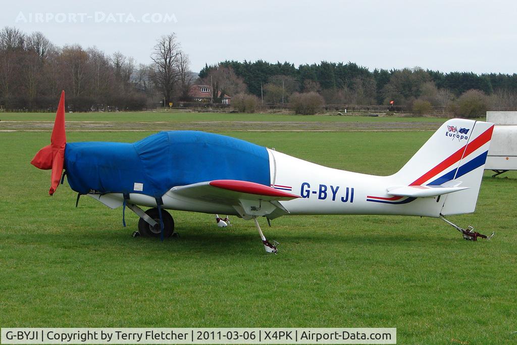 G-BYJI, 1996 Europa Monowheel C/N PFA 247-13010, 1996 Europa Aviation Ltd EUROPA, c/n: PFA 247-13010 at Pocklington
