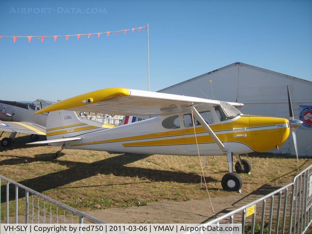 VH-SLY, 1951 Cessna 170A C/N 20145, On static display at Avalon Air Show 2011