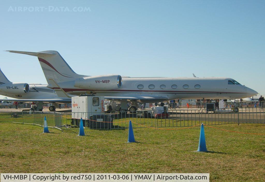 VH-MBP, 2010 Gulfstream Aerospace G8 IV-X C/N 4185, Gulfstream G IV-X on static display at Avalon Air Show