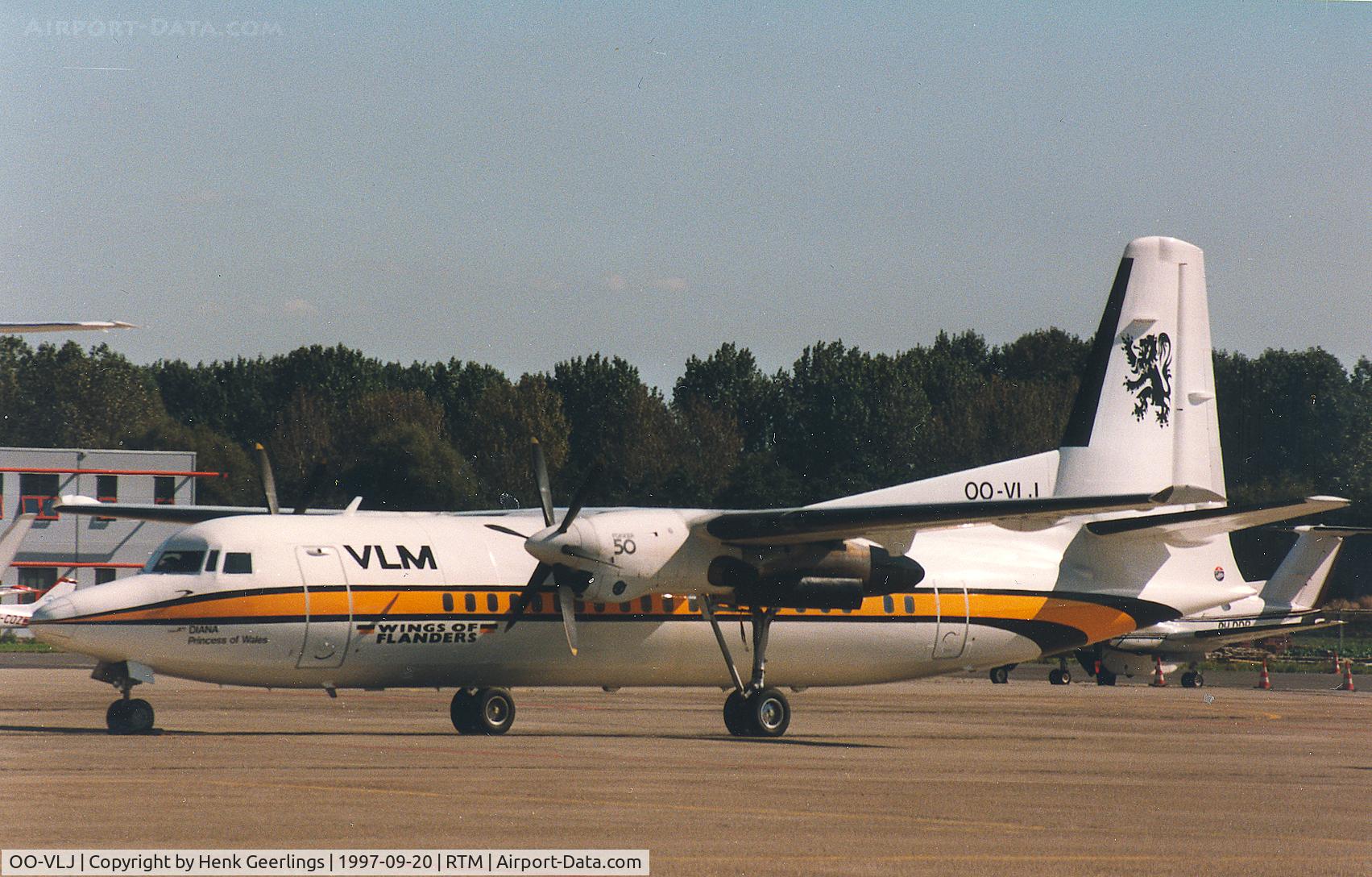 OO-VLJ, 1987 Fokker 50 C/N 20105, VLM