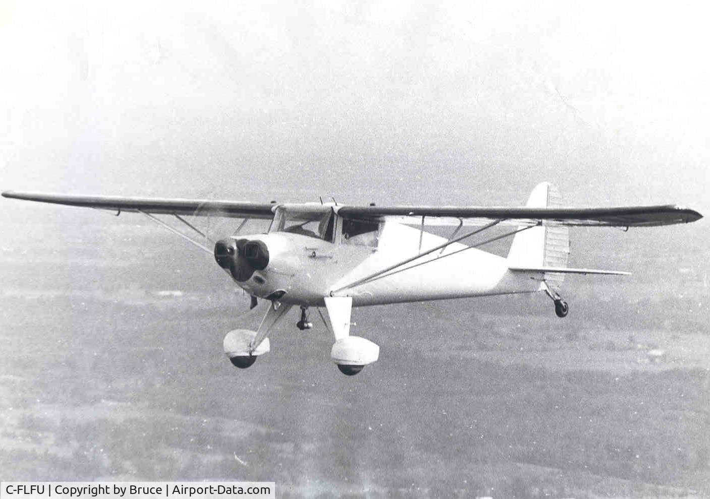 C-FLFU, 1941 Luscombe 8D Silvaire C/N 1906, 1941 Luscombe Silvaire 8D C-FLFU over southern Ontario circa 1974. Piloted by Steve Coleman in formation with J3 Cub.