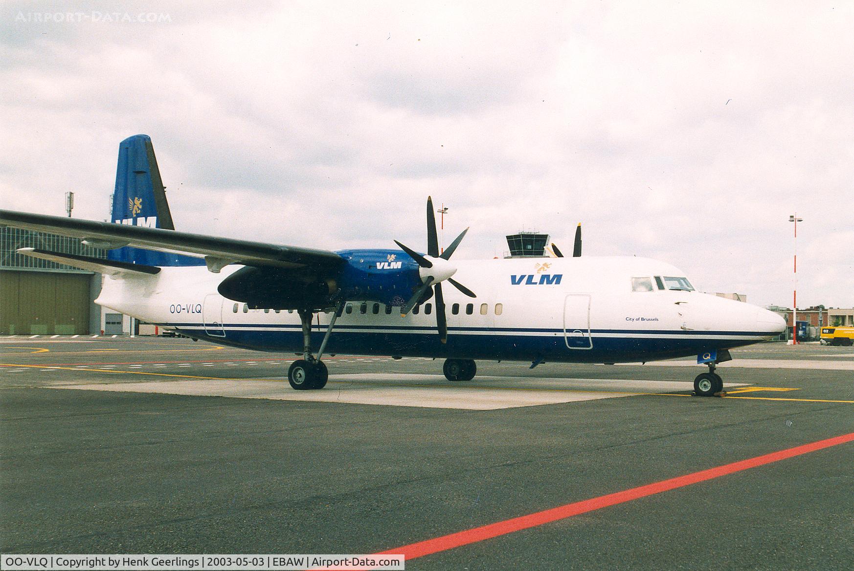 OO-VLQ, 1989 Fokker 50 C/N 20159, VLM