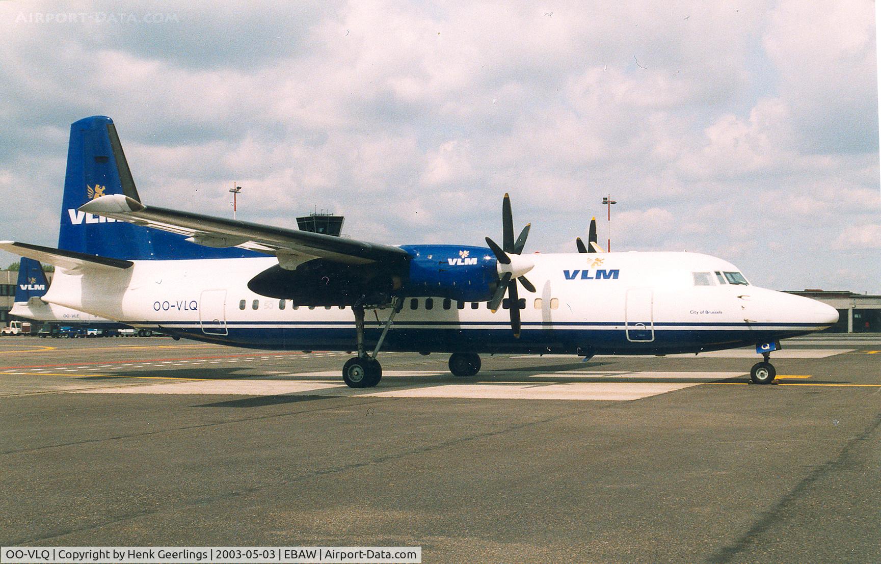 OO-VLQ, 1989 Fokker 50 C/N 20159, VLM