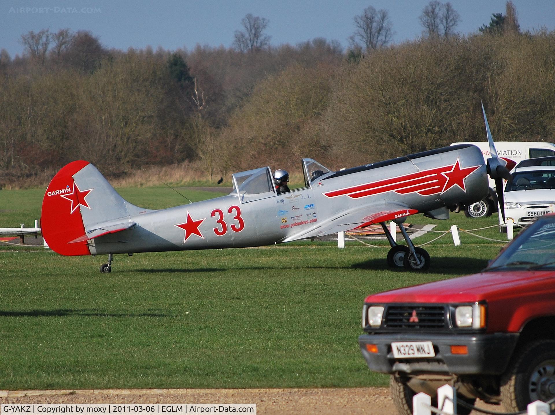 G-YAKZ, 1985 Yakovlev Yak-50 C/N 853206, Yak 50 at White Waltham Ex RA-44533