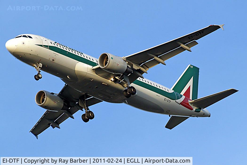 EI-DTF, 2009 Airbus A320-216 C/N 3906, Airbus A320-216 [3906] Alitalia Home~G 24/02/2011.