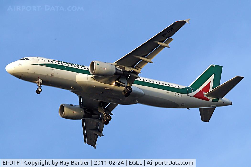 EI-DTF, 2009 Airbus A320-216 C/N 3906, Airbus A320-216 [3906] Alitalia Home~G 24/02/2011.
