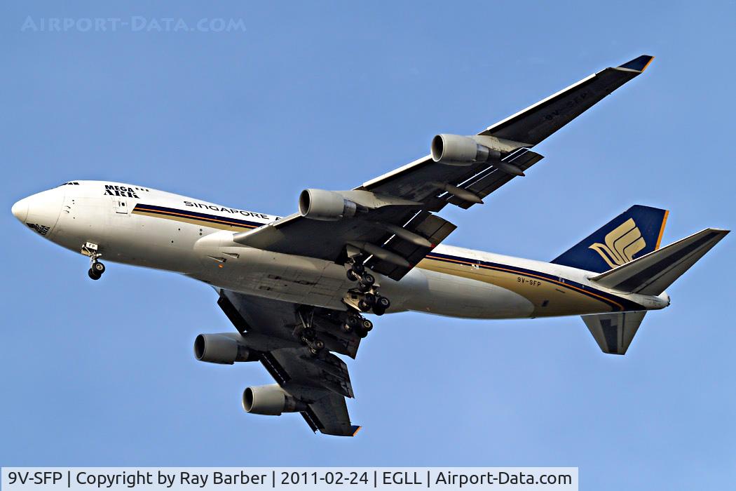 9V-SFP, 2005 Boeing 747-412F/SCD C/N 32902, Boeing 747-412F [32902] (Singapore Airlines Cargo) Home~G 24/02/2011.
