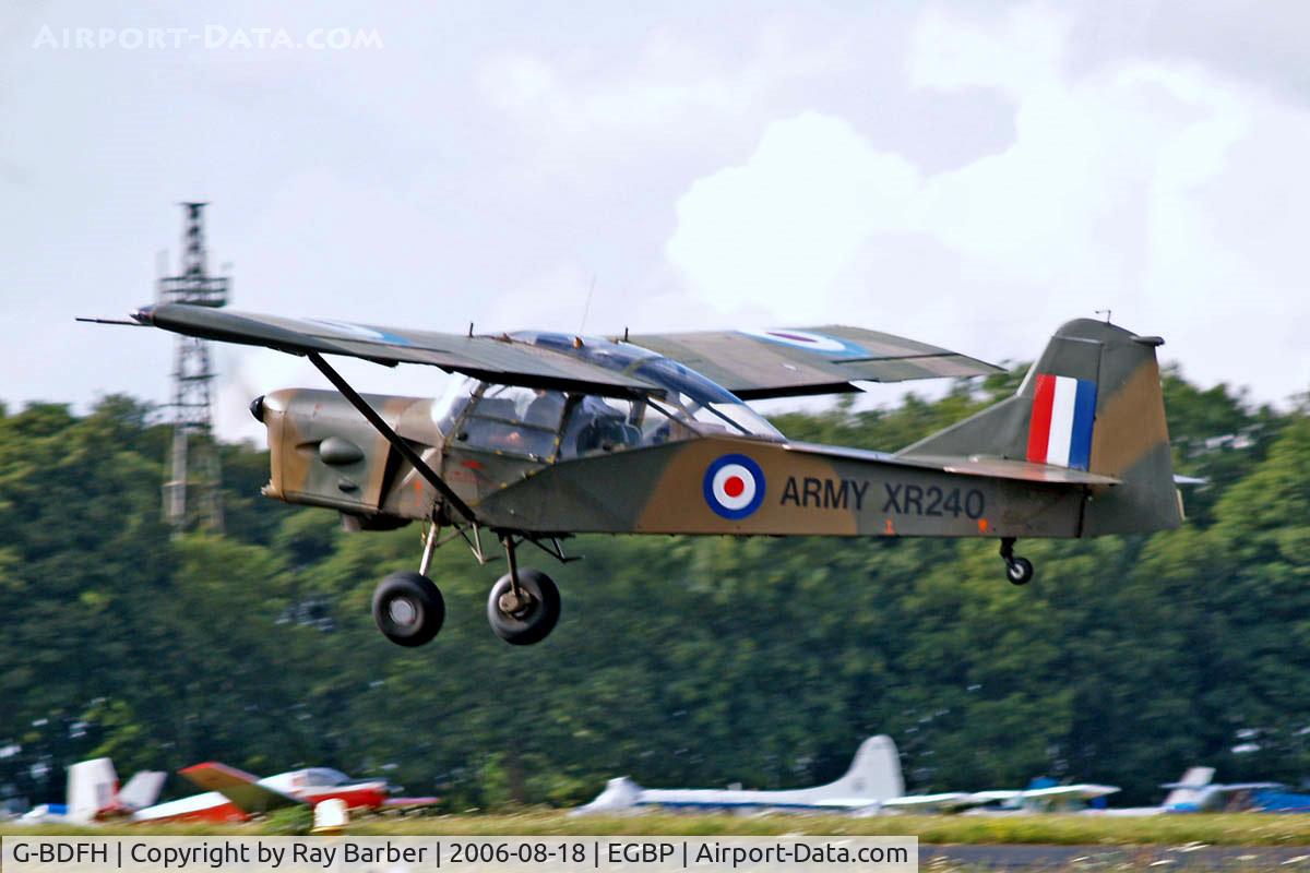 G-BDFH, 1962 Auster AOP.9 C/N B5/10/177, Auster AOP.9 [B5/10/177] Kemble~G 18/08/2006. External markings of  XR240.