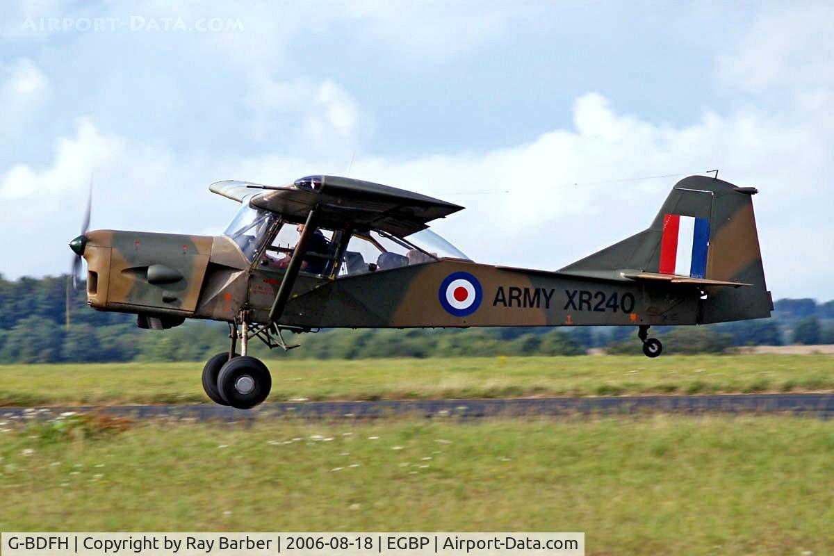 G-BDFH, 1962 Auster AOP.9 C/N B5/10/177, Auster AOP.9 [B5/10/177] Kemble~G 18/08/2006. External markings of  XR240.