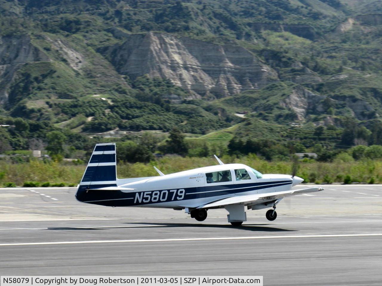 N58079, Mooney M20J 201 C/N 24-1638, 1987 Mooney M20J 201LM (Lean Machine), Lycoming IO-360-A3B6D 200 Hp, takeoff roll Rwy 22