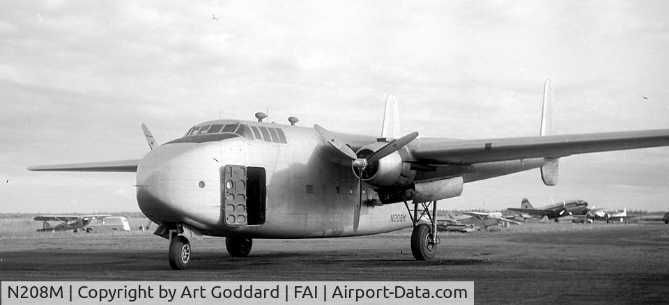 N208M, Fairchild C-82A Packet C/N 10163 (45-57793), Fairchild C-82A packet aircraft shown at Fairbanks, AK, approx. 6 months before crash.