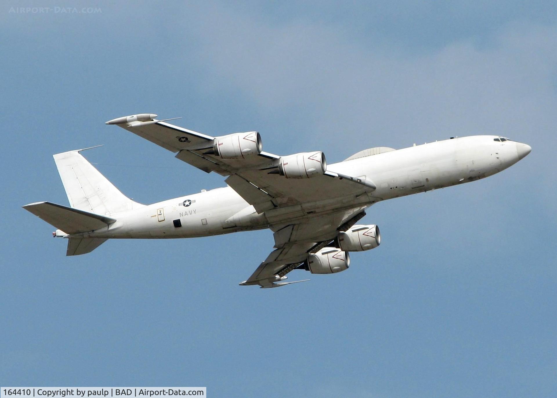 164410, 1991 Boeing E-6A Mercury C/N 24509, Off of Rwy 15 at Barksdale Air Force Base.