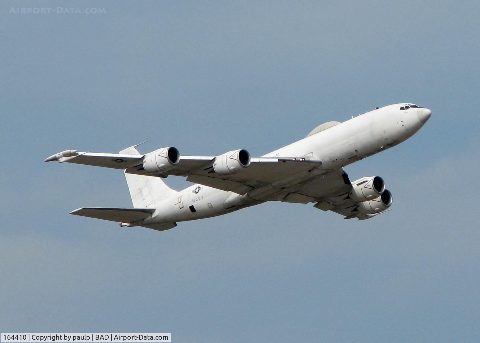 164410, 1991 Boeing E-6A Mercury C/N 24509, Off of Rwy 15 at Barksdale Air Force Base.