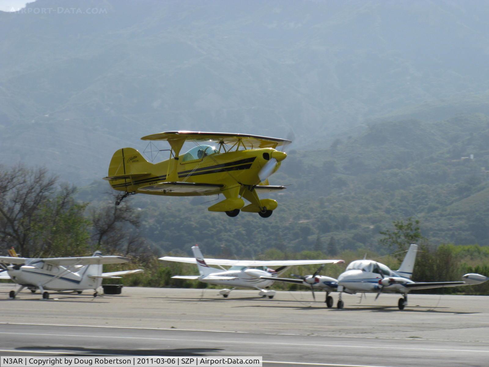 N3AR, 1974 Pitts S-1S Special C/N 10, 1974 Russell PITTS S-1S, Lycoming O&VO-360 180 Hp, takeoff climb Rwy 22