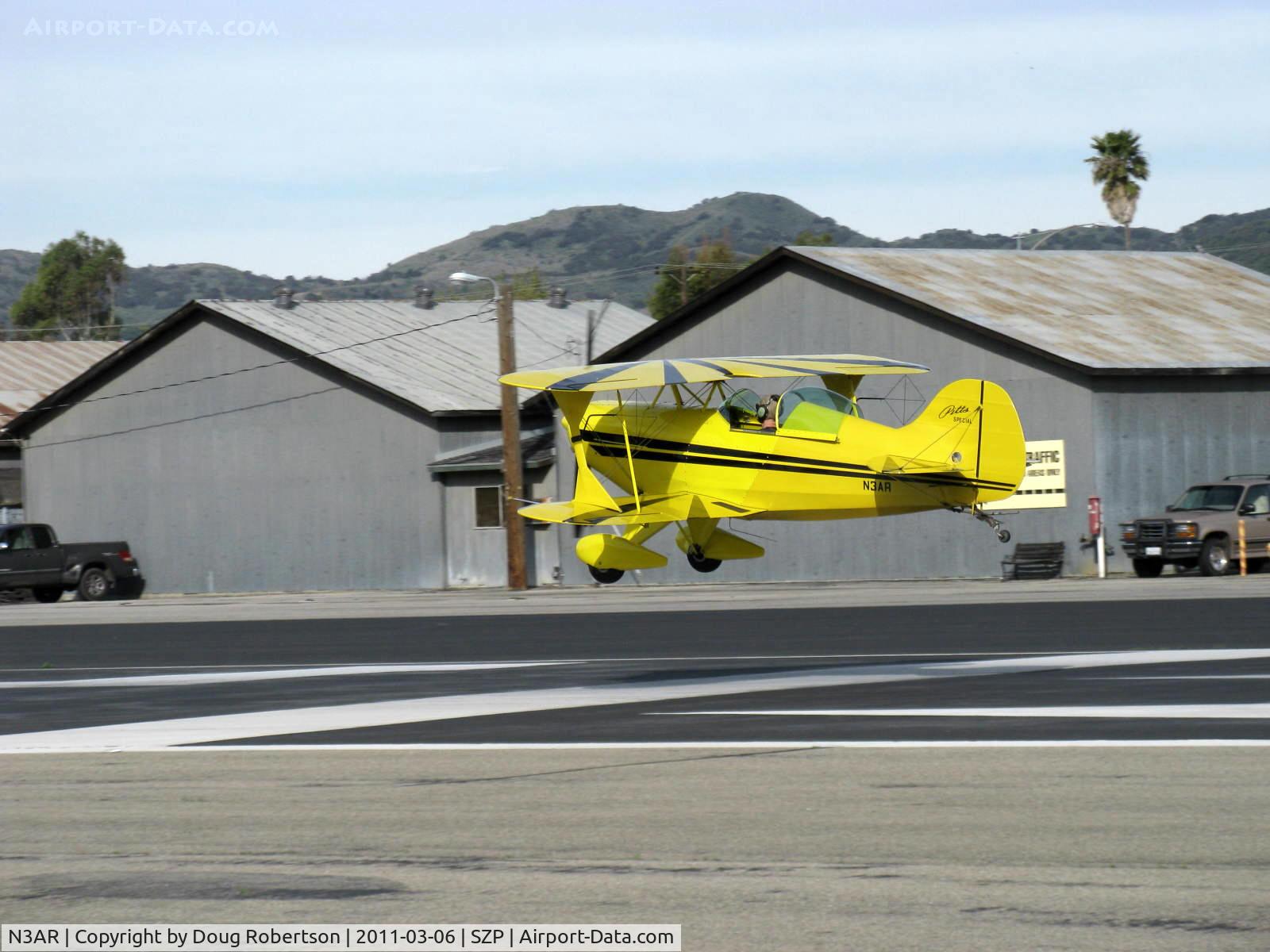 N3AR, 1974 Pitts S-1S Special C/N 10, 1974 Russell PITTS S-1S, Lycoming O&VO-360 180 Hp, on final Rwy 22