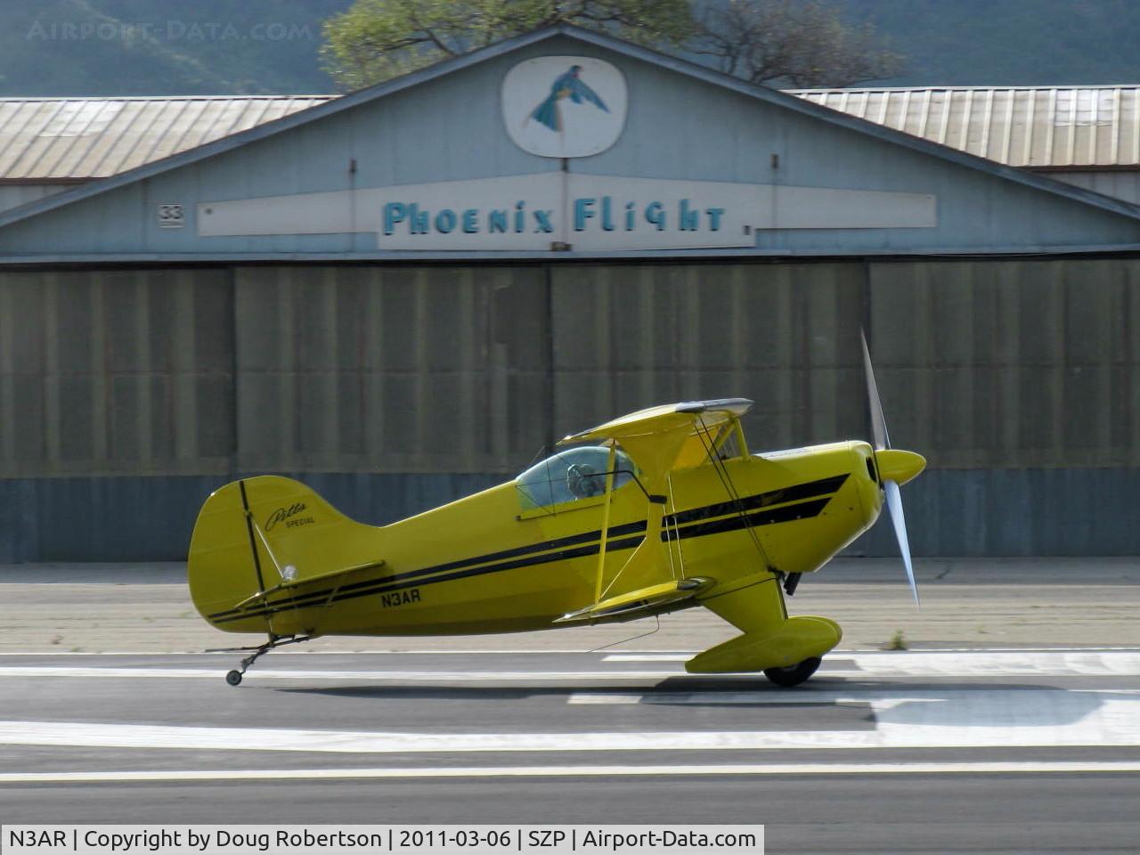 N3AR, 1974 Pitts S-1S Special C/N 10, 1974 Russell PITTS S-1S, Lycoming O&VO-360 180 Hp, takeoff roll Rwy 22