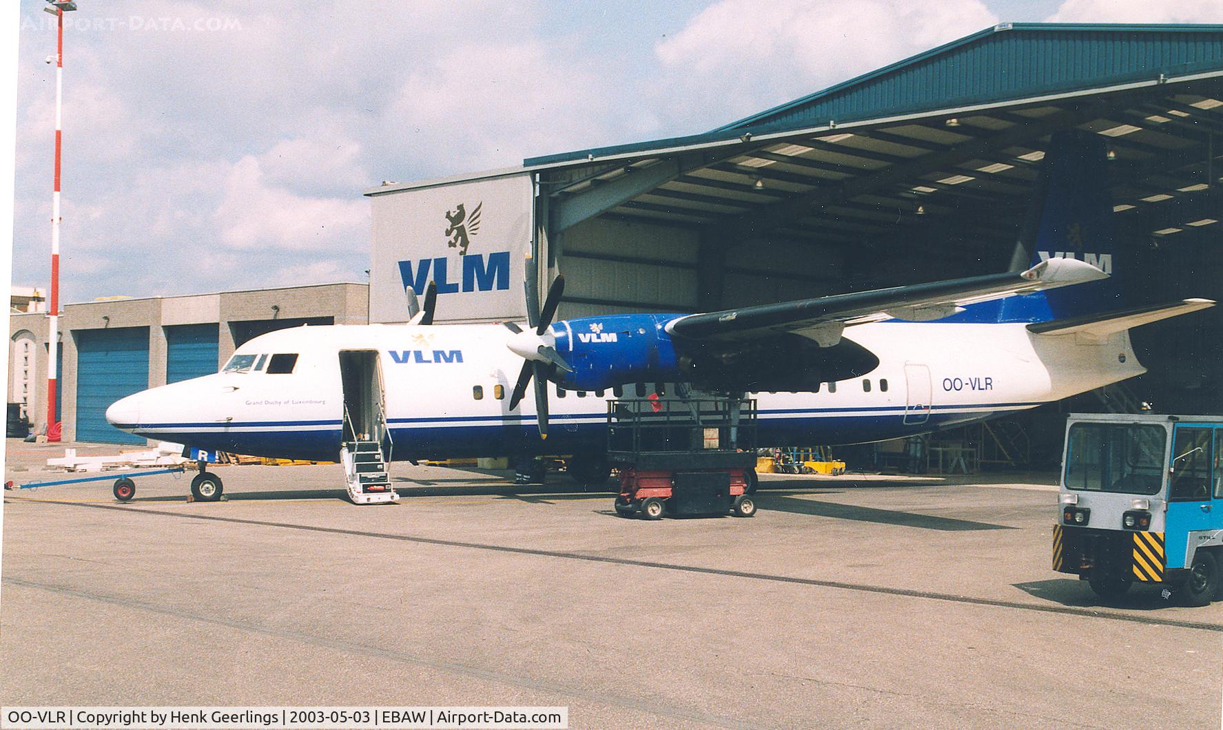 OO-VLR, 1988 Fokker 50 C/N 20121, VLM