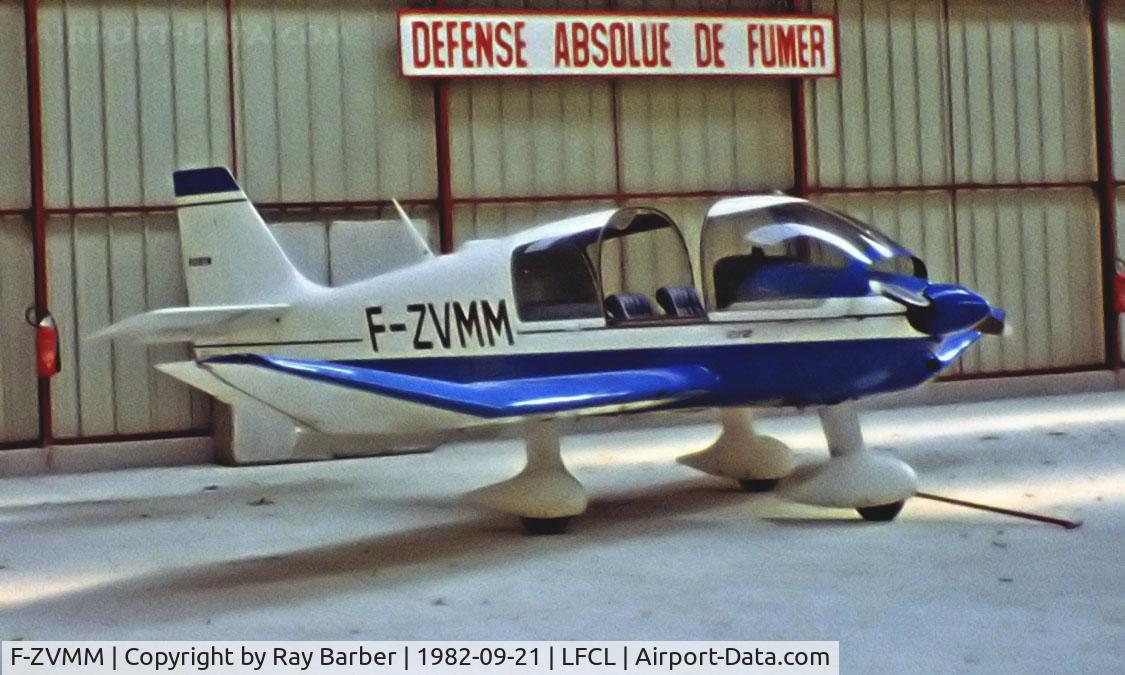 F-ZVMM, Robin DR-400-140B Major C/N 1451, Robin DR.400/108 Dauphin 80 [1451] Toulouse-Lasbordes~F 21/09/1982. Taken from a slide not the best quality but shows wearing these markings.
