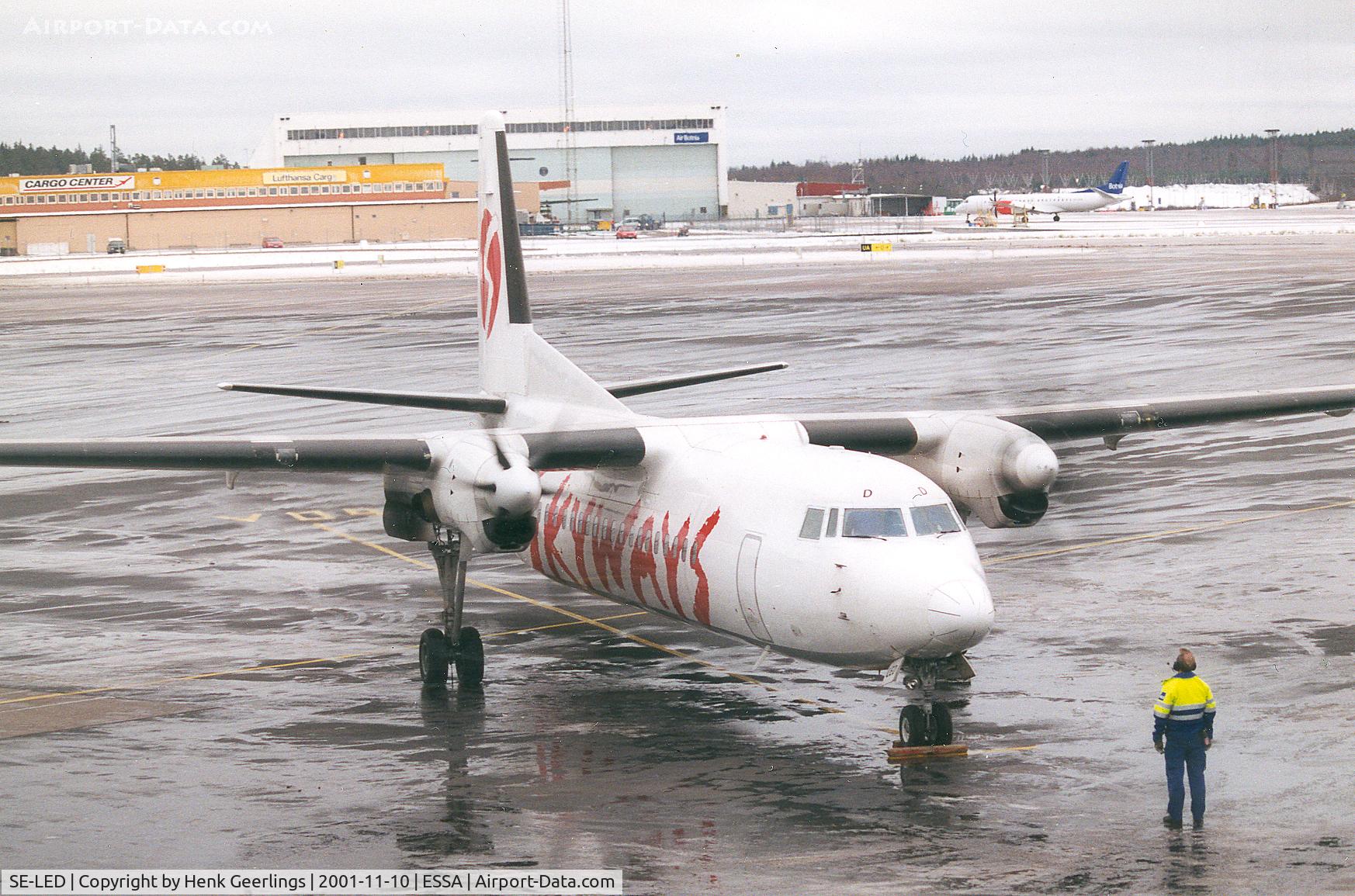 SE-LED, 1987 Fokker 50 C/N 20111, Skyways