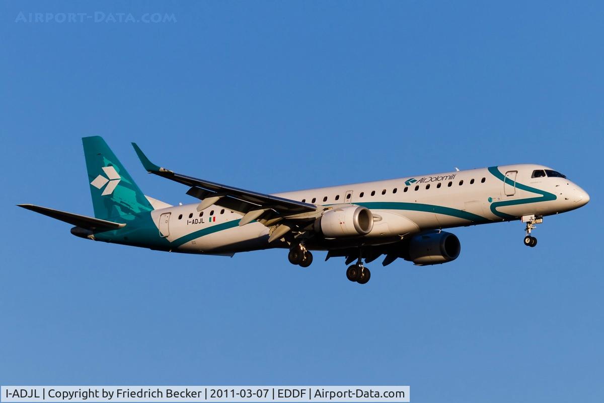 I-ADJL, 2009 Embraer 195LR (ERJ-190-200LR) C/N 19000256, on final