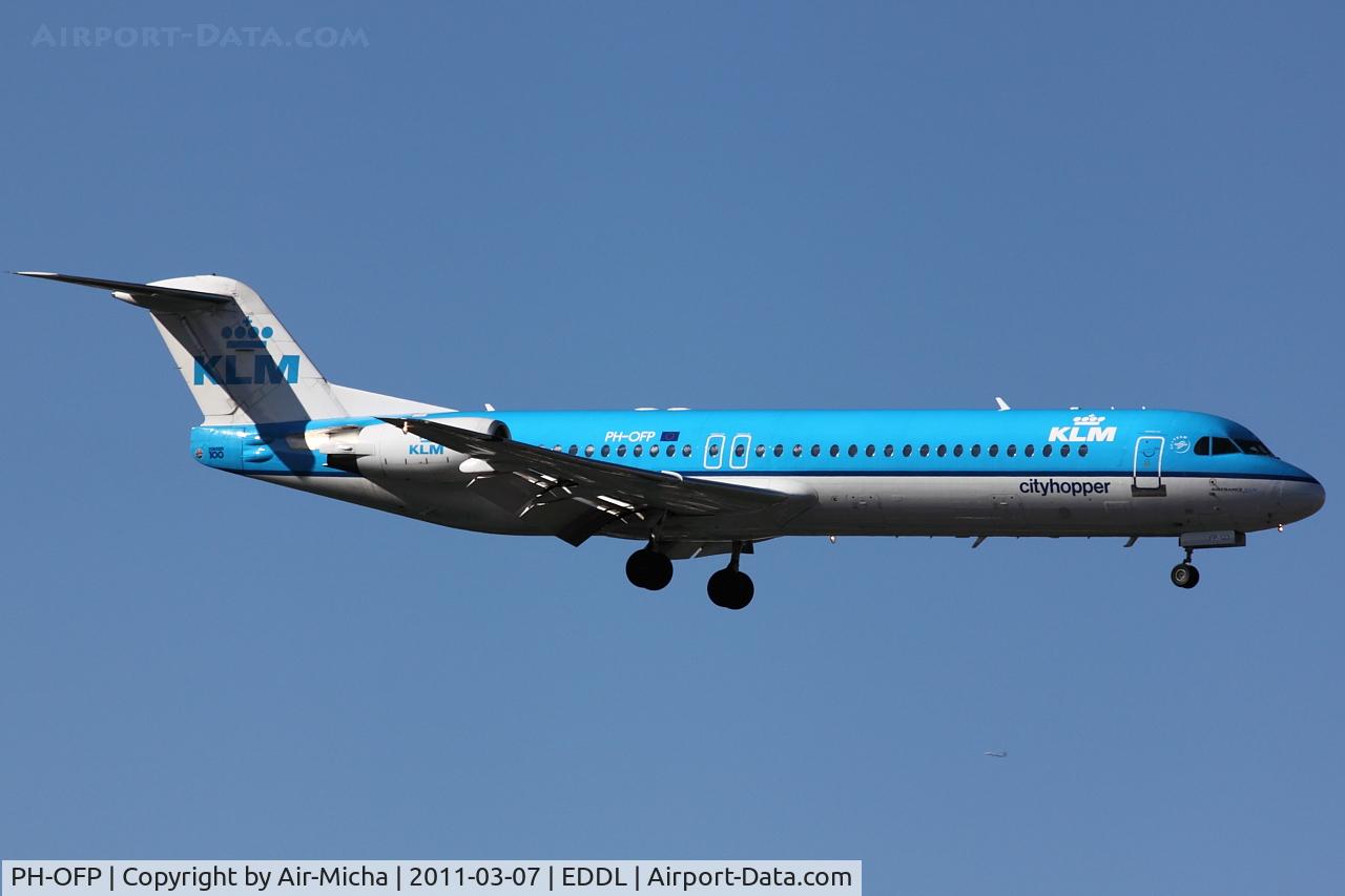 PH-OFP, 1995 Fokker 100 (F-28-0100) C/N 11472, KLM Cityhopper