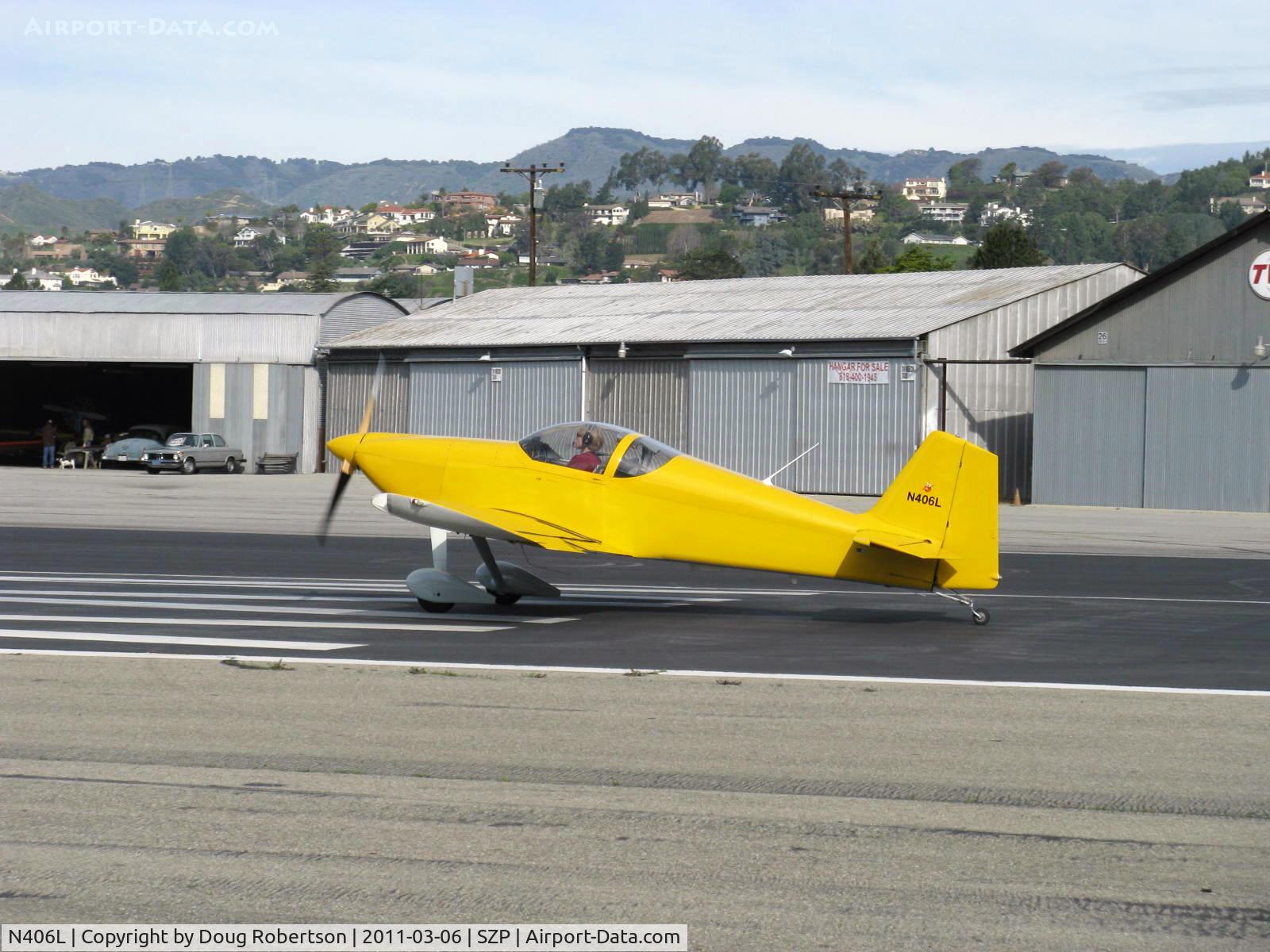 N406L, 2008 Vans RV-6 C/N 936, Provo PROVO 6, Lycoming O-320 160 Hp, set for takeoff