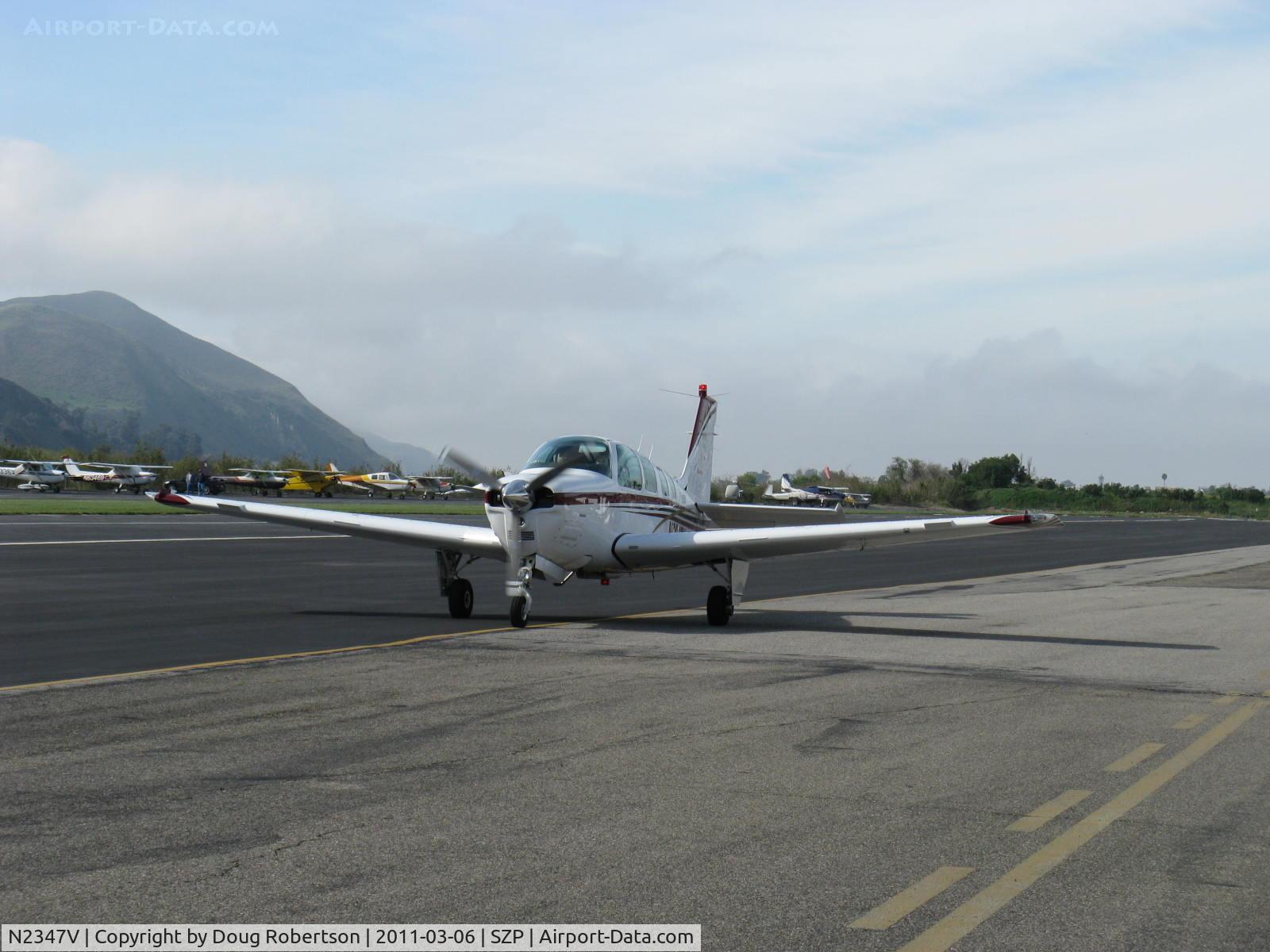 N2347V, 1998 Raytheon Aircraft Company A36 Bonanza C/N E-3147, 1998 Raytheon Beech A36 BONANZA, Continental IO-550-B 300 Hp, three-blade CS prop, taxi back