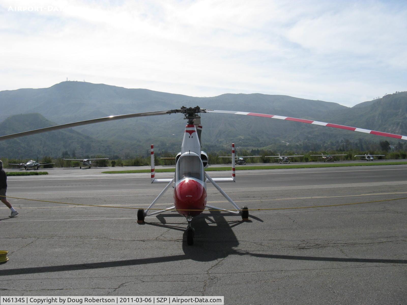 N6134S, 1965 Air & Space America Inc 18A C/N 18-41, 1965 Air & Space Mfg. Inc. 18A jump start Autogyro, Lycoming O&VO-360 180 Hp pusher, rare Standard class production autogyro derived from Umbaugh 18, 35' diameter three-blade rotor